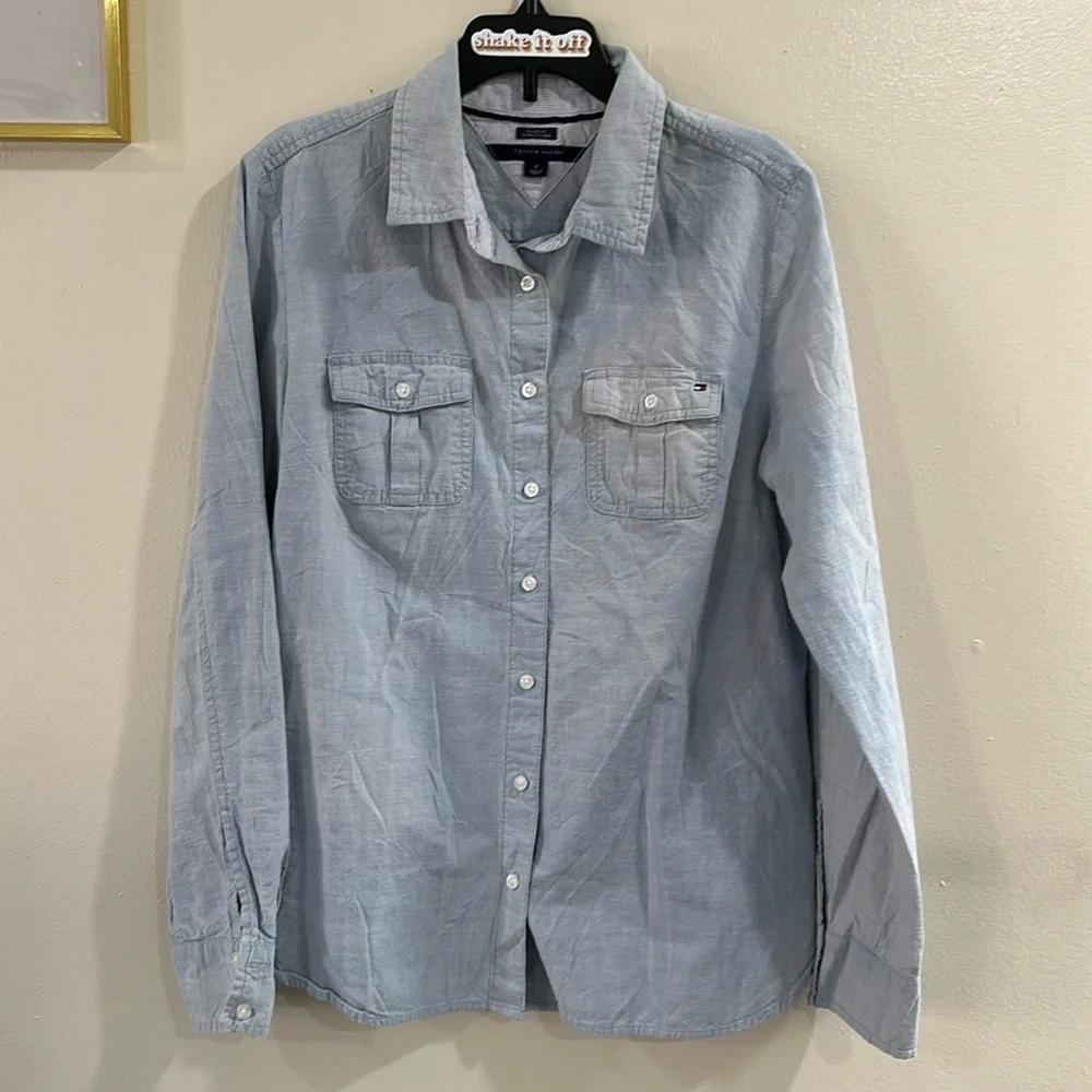 Tommy Hilfiger Classic Denim Button Down Shirt - Picture 1 of 5